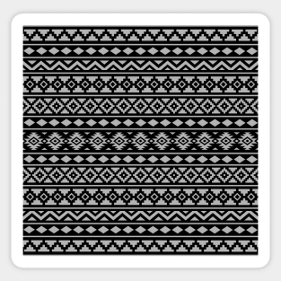 Aztec Essence II Gray on Black Pattern Sticker